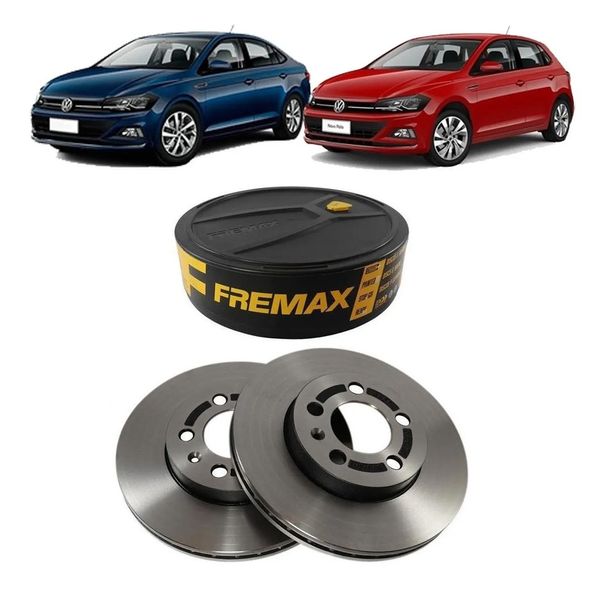 Par Disco Freio Polo Tsi (2018 - 2023) Dianteiro Ventilado Sem Cubo 256Mm 5 Furos Bd5650 Fremax